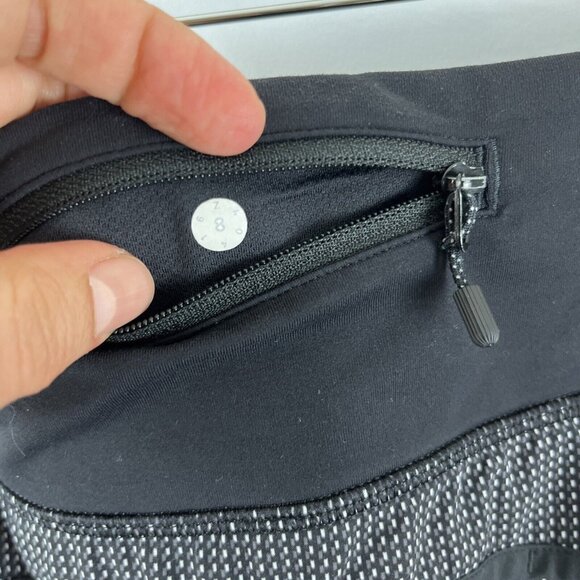 Lululemon Run Times Short Women's Size 8 Black and White Squares - Picture 6 of 13